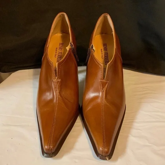 Henry Ferrera Italian leather shoes in size 8 1/2 - Picture 1 of 8